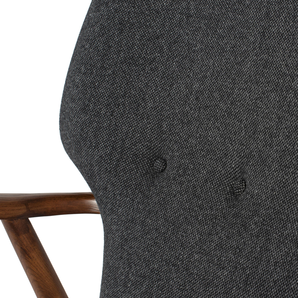 Patrik Occasional Chair - Dark Grey Tweed Seat