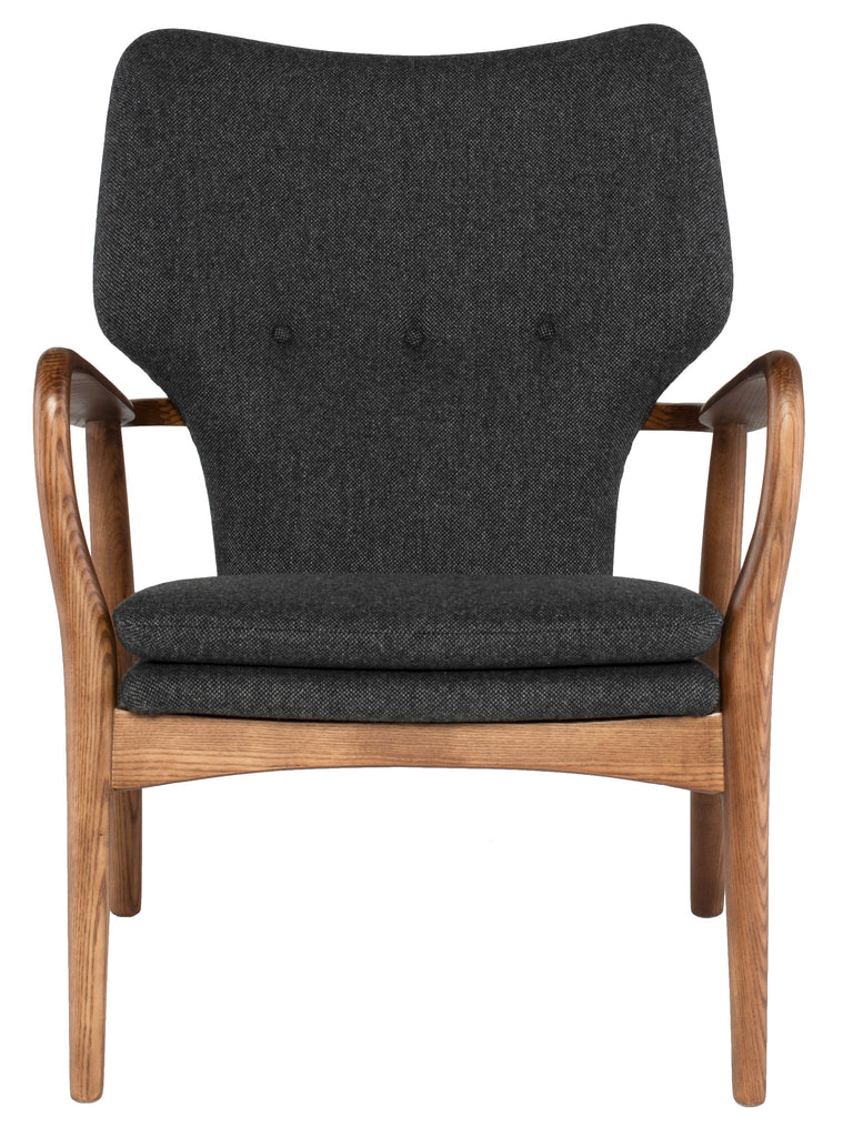 Patrik Occasional Chair - Dark Grey Tweed Seat