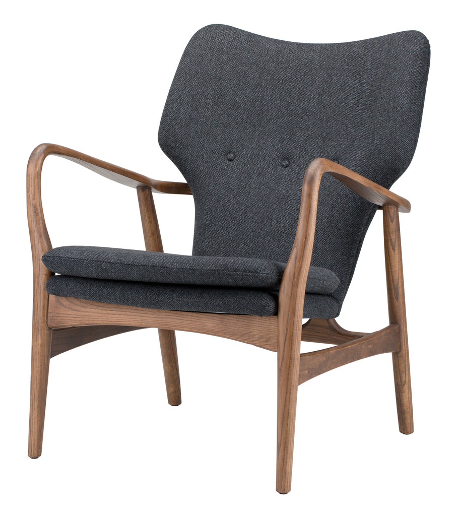 Patrik Occasional Chair - Dark Grey Tweed Seat