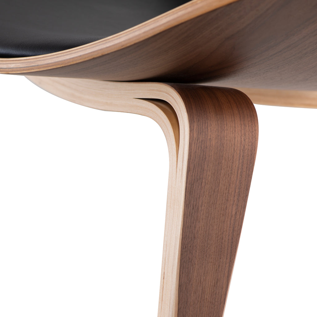 Artemis Occasional Chair - Black with Walnut Frame