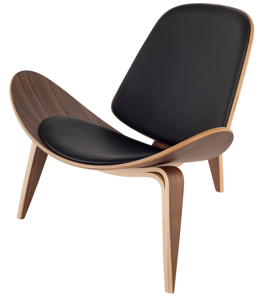 Artemis Occasional Chair - Black with Walnut Frame