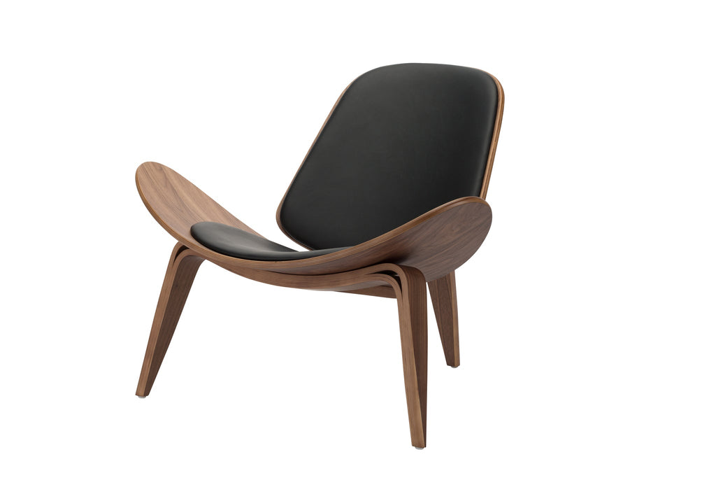 Artemis Occasional Chair - Black with Walnut Frame