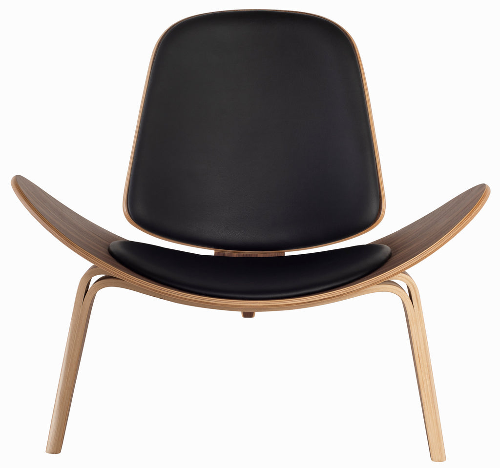 Artemis Occasional Chair - Black with Walnut Frame