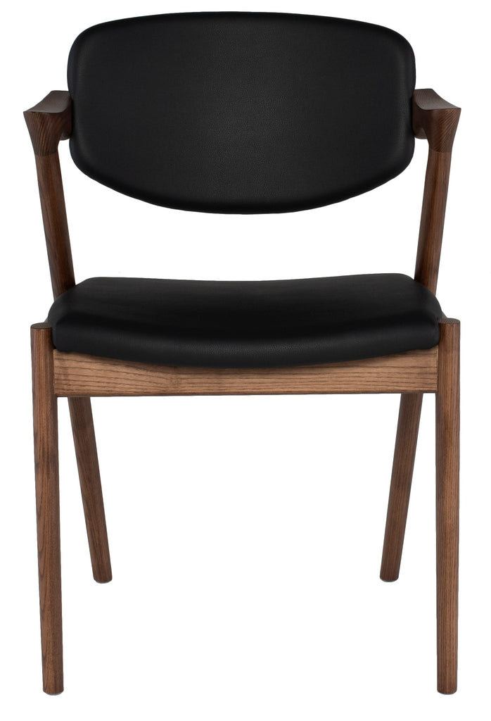 Kalli Dining Chair - Black with Walnut Stained Ash Frame