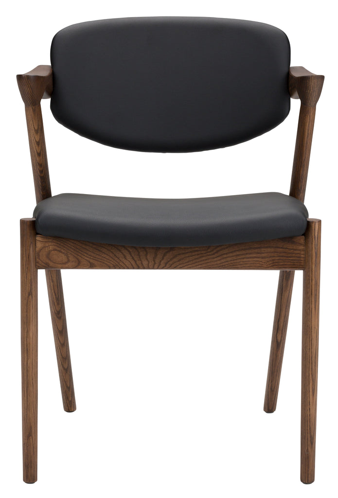 Kalli Dining Chair - Black with Walnut Stained Ash Frame