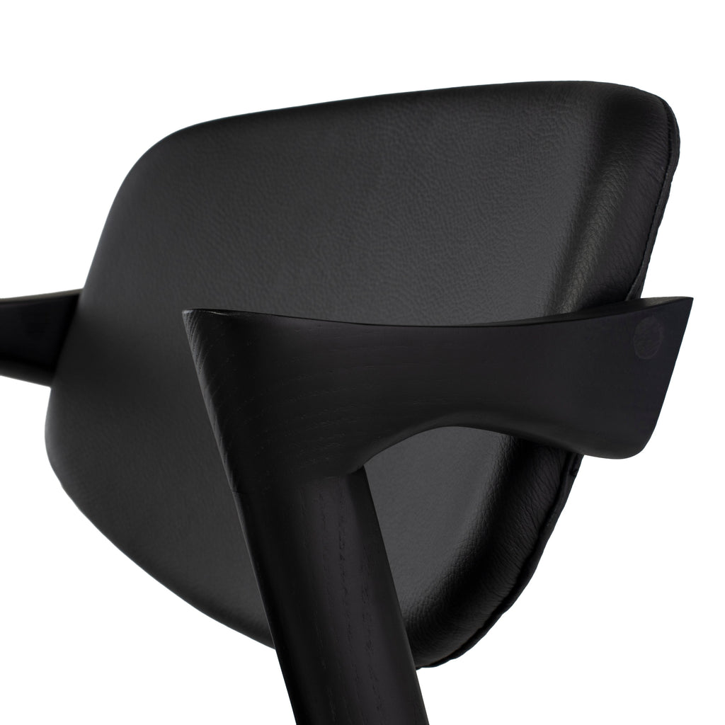 Kalli Dining Chair - Black with Black Ash Legs