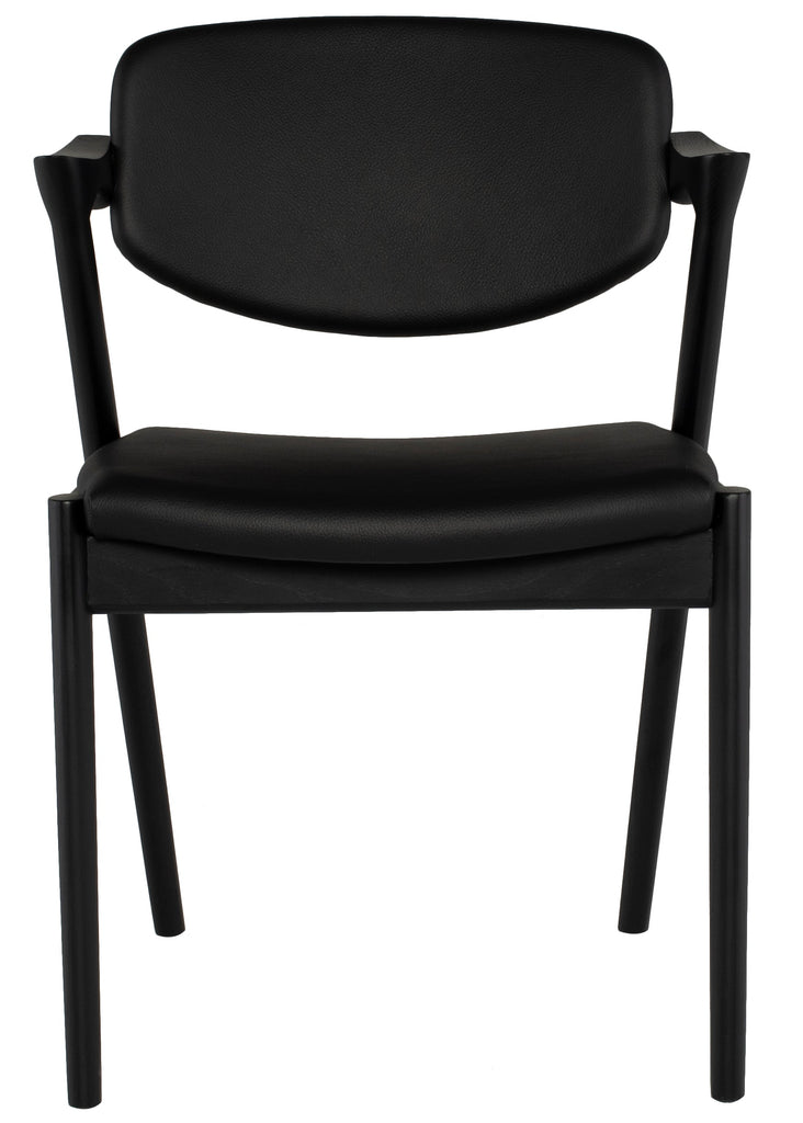 Kalli Dining Chair - Black with Black Ash Legs