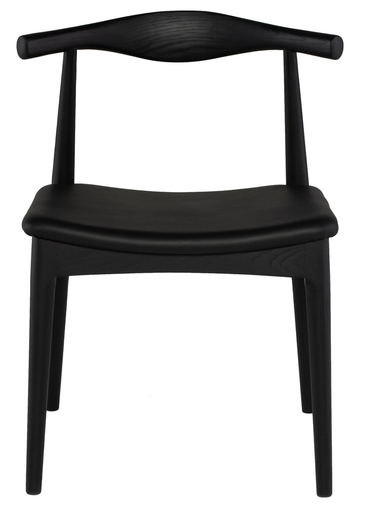 Saal Dining Chair - Black with Black Ash Legs