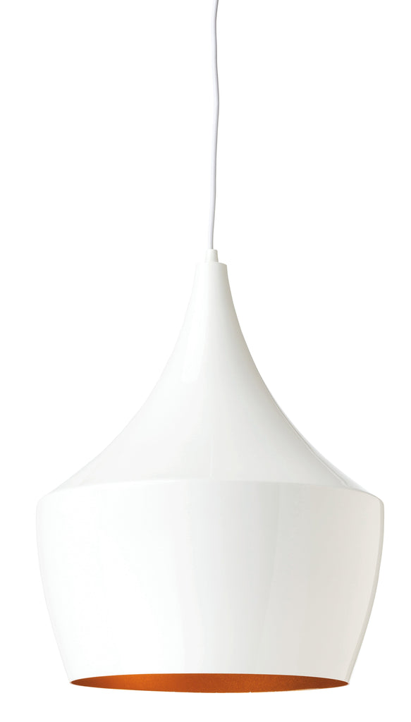 Karl Pendant Lighting - White, 14in