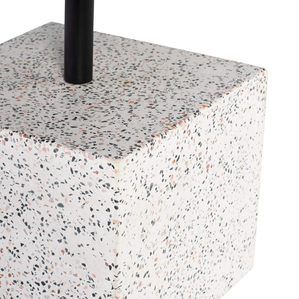 Axel Coffee Table - Black with Confetti Terrazzo Base