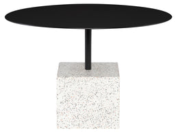 Axel Coffee Table - Black with Confetti Terrazzo Base