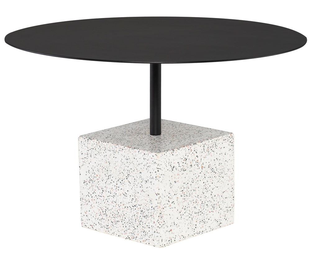 Axel Coffee Table - Black with Confetti Terrazzo Base