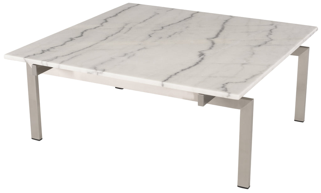 Louve Coffee Table - White, 36in