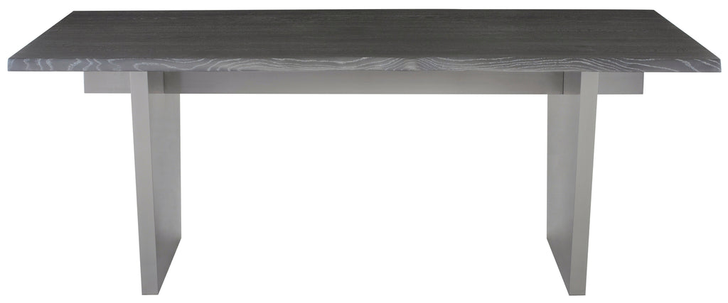Aiden Dining Table - Oxidized Grey with Graphite Steel Legs, 78in