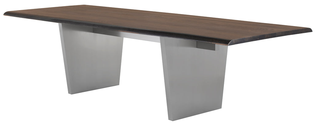 Aiden Dining Table - Seared with Graphite Steel Legs, 112in
