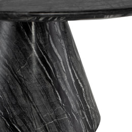 Claudio Coffee Table - Black Wood Vein, 35.5in