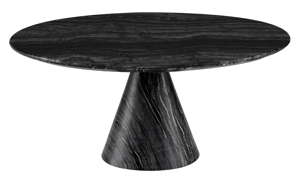 Claudio Coffee Table - Black Wood Vein, 35.5in