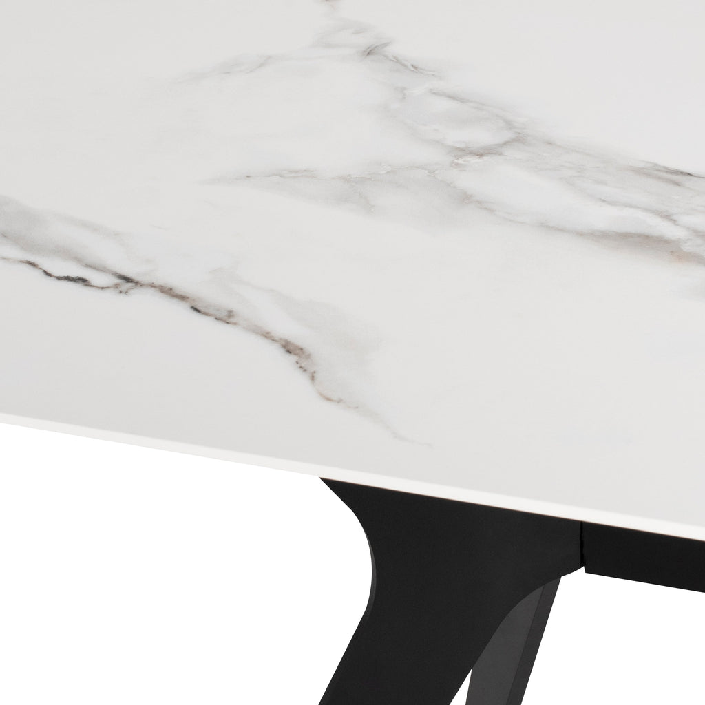 Daniele Dining Table - White, 93.8in