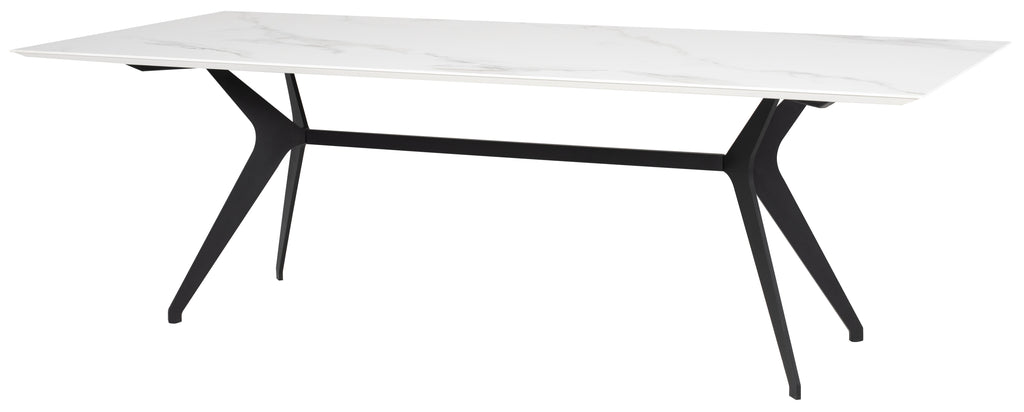 Daniele Dining Table - White, 93.8in