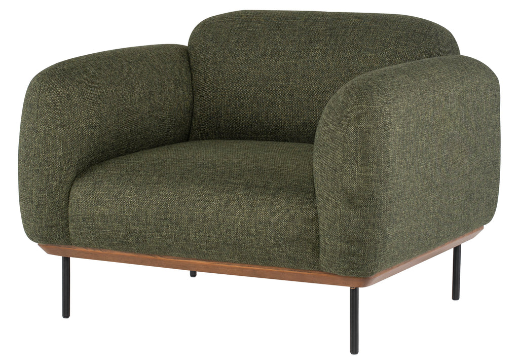 Benson Lounge Chair - Hunter Green Tweed