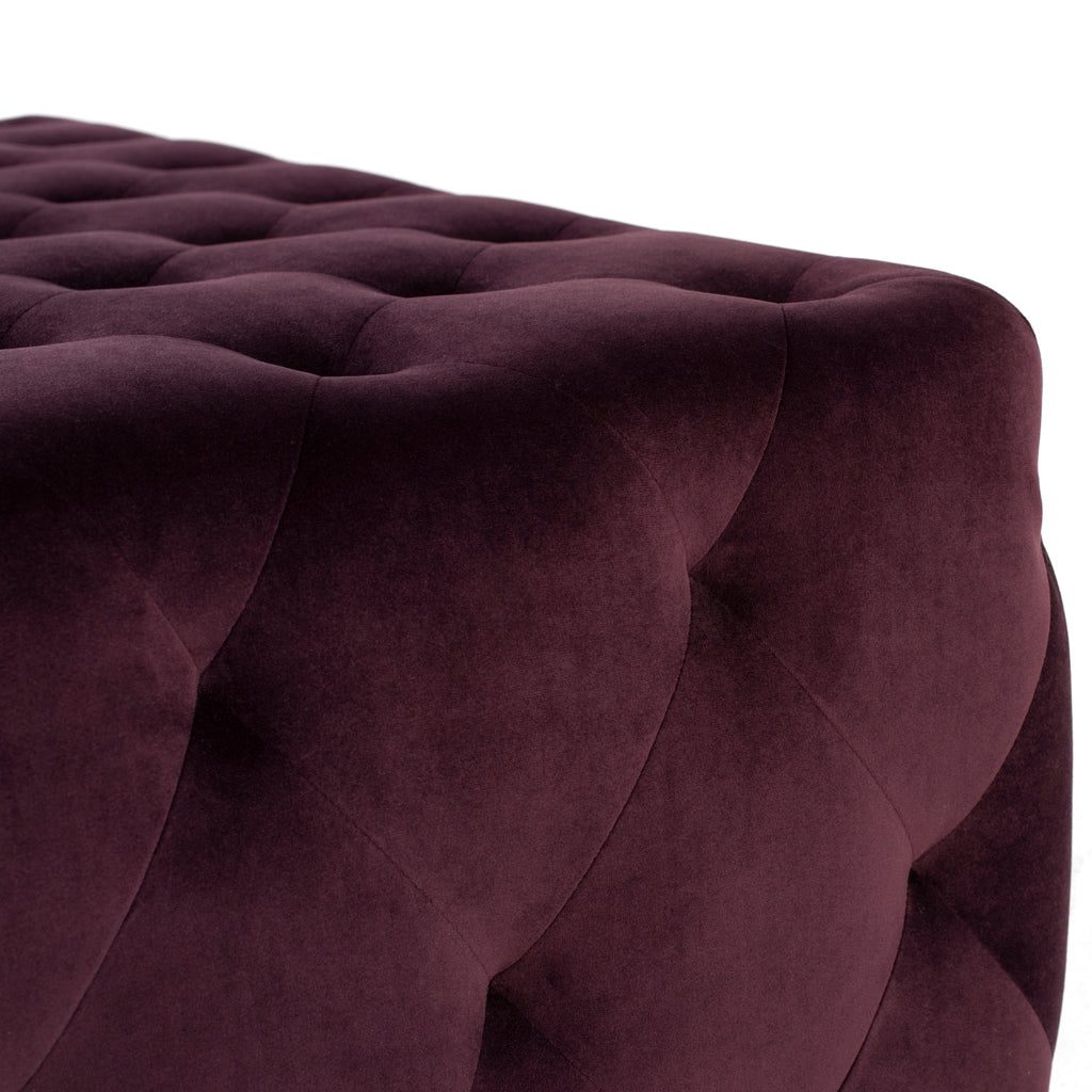 Tufty Ottoman - Mulberry, 45.8in