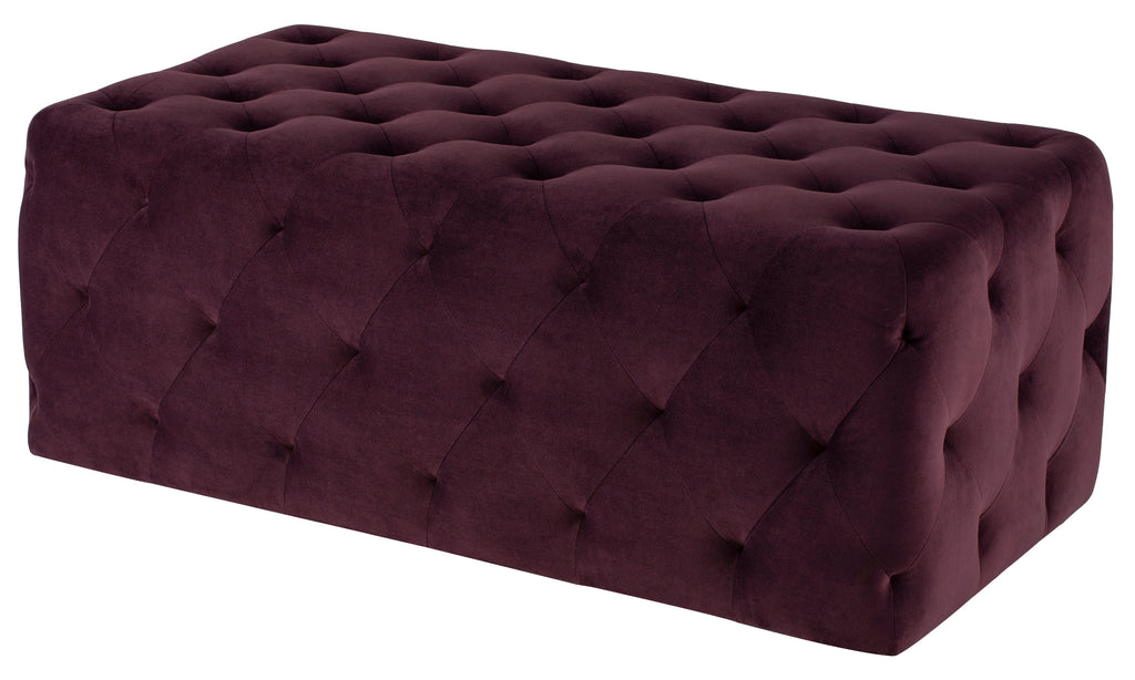 Tufty Ottoman - Mulberry, 45.8in