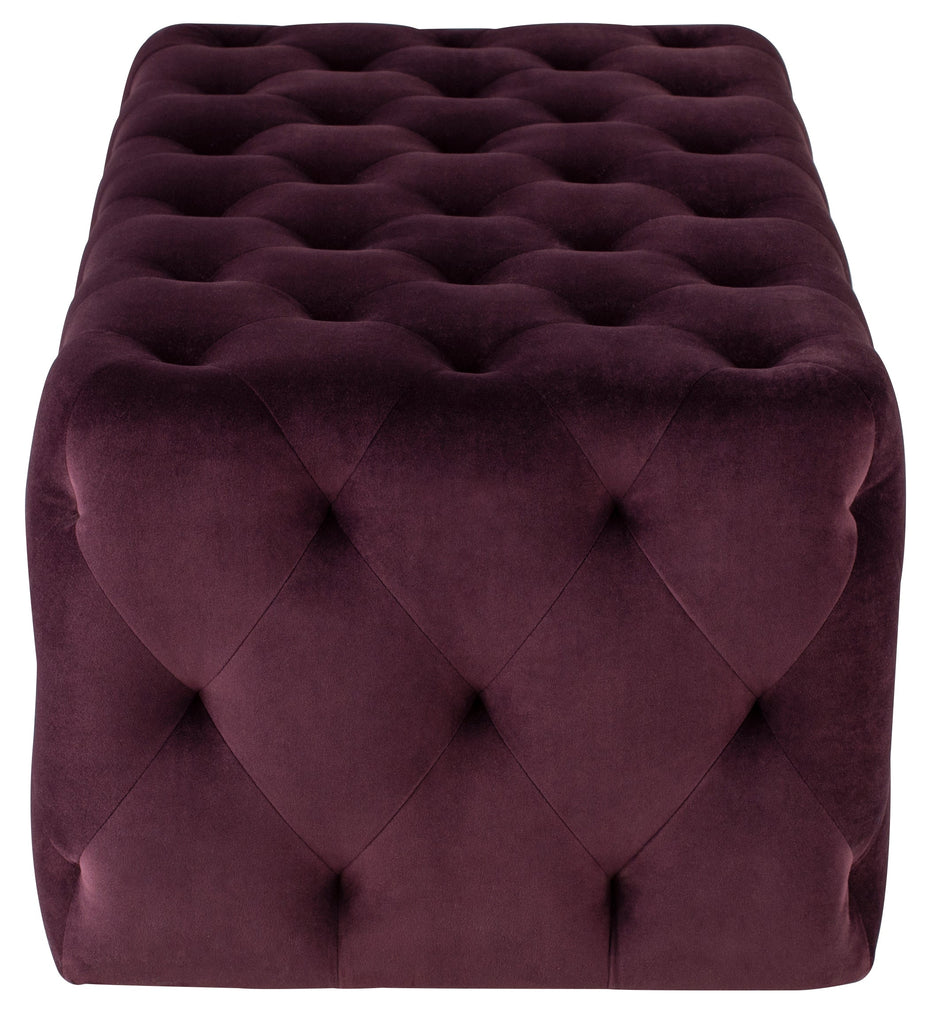 Tufty Ottoman - Mulberry, 45.8in