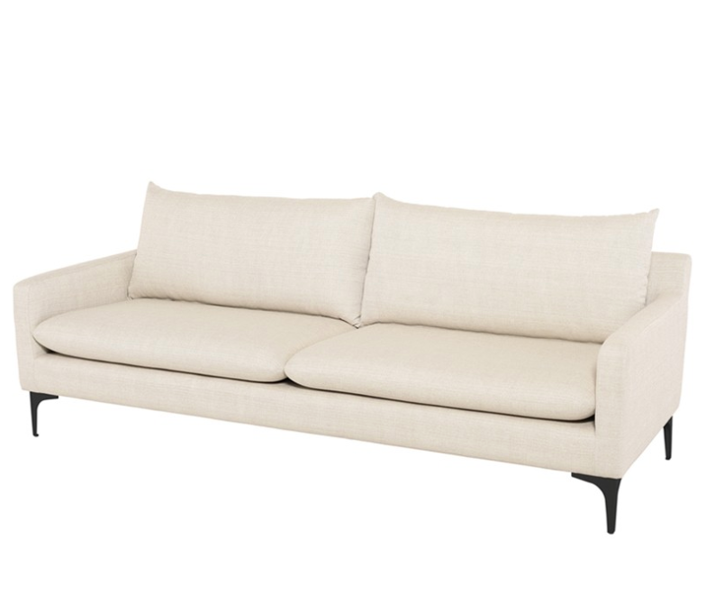 Anders Sofa - Sand with Matte Black Legs