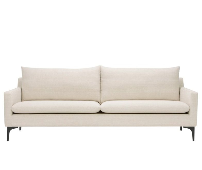 Anders Sofa - Sand with Matte Black Legs