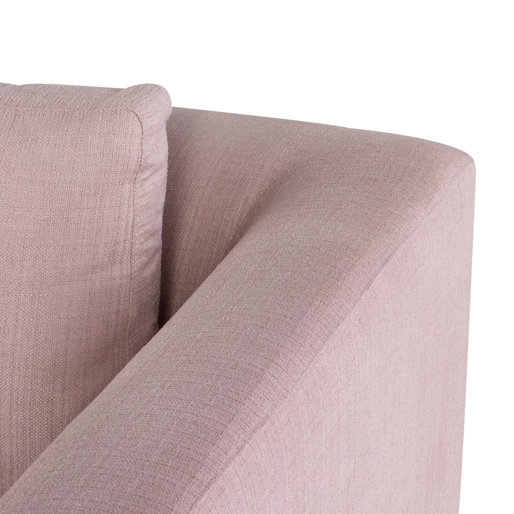 Matthew Sectional Sofa - Mauve with Stainless Legs