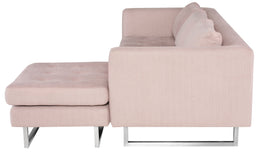 Matthew Sectional Sofa - Mauve with Stainless Legs
