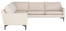 Anders Sectional Sofa - Sand with Matte Black Legs, 103.8in