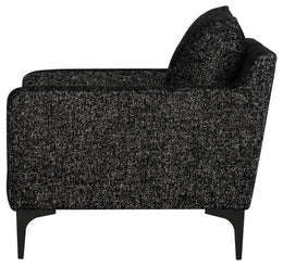Anders Lounge Chair - Salt & Pepper with Matte Black Legs