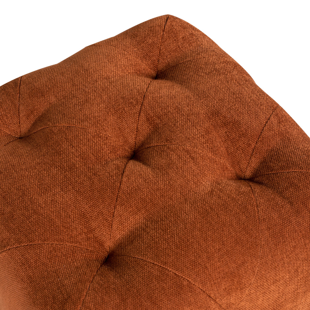 Tufty Ottoman - Terracotta, 15in