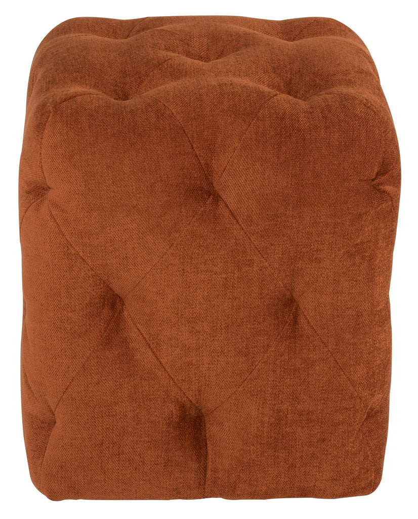 Tufty Ottoman - Terracotta, 15in