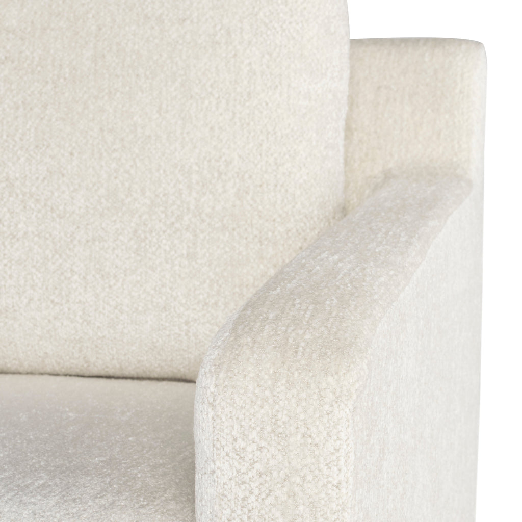 Anders Lounge Chair - Coconut with Brushed Gold Legs