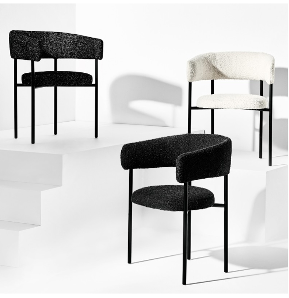 Cassia Dining Chair - Salt & Pepper