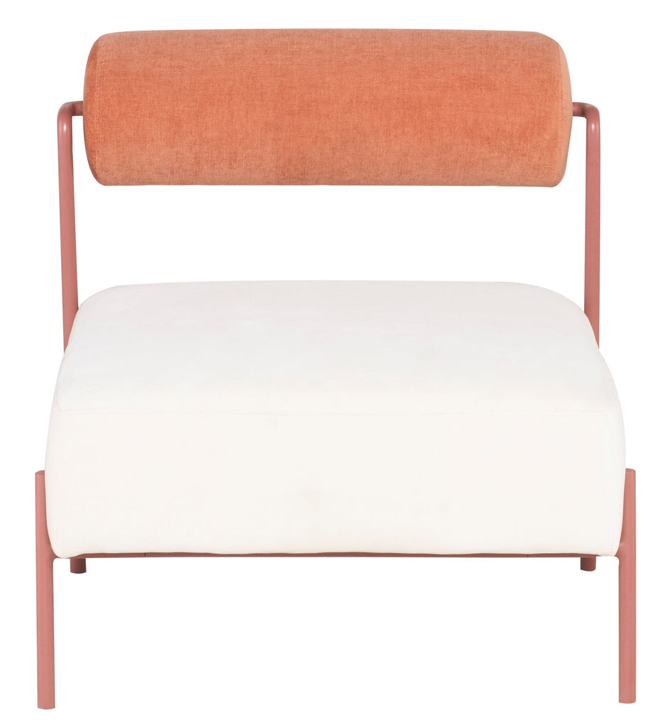 Marni Occasional Chair - Oyster with Rust Frame