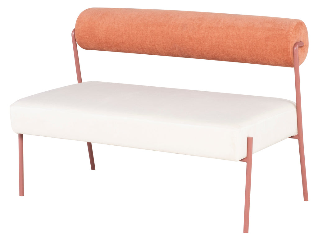 Marni Occasional Bench - Oyster with Rust Frame