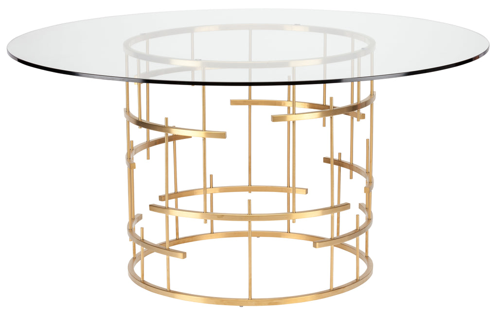 Round Tiffany Dining Table - Gold