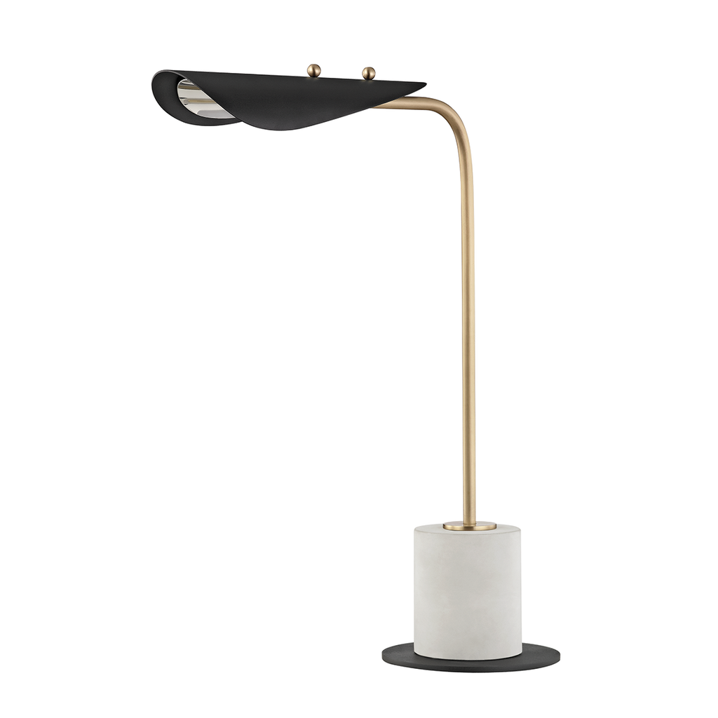 Layla Table Lamp - Aged Brass/Dusk Black