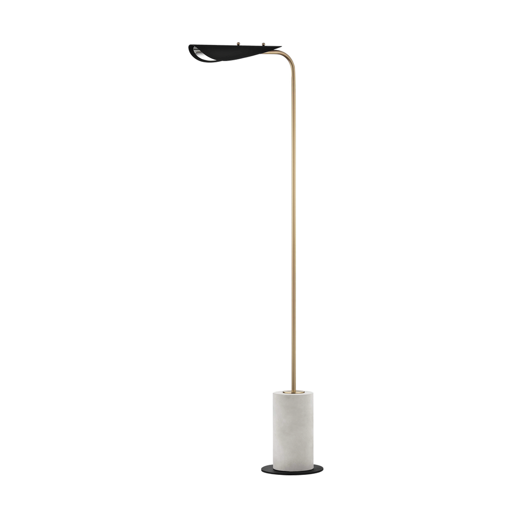 Layla Floor Lamp - Aged Brass/Dusk Black