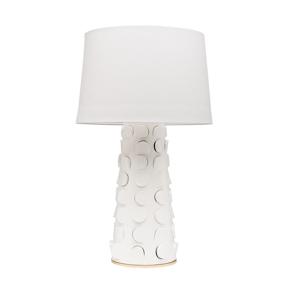 Naomi Table Lamp - White/Gold Leaf