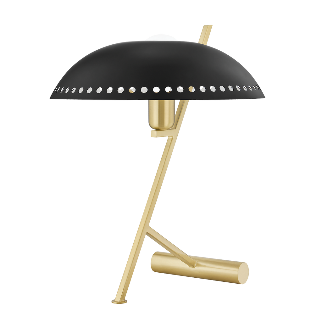 Landis Table Lamp - Aged Brass/Black
