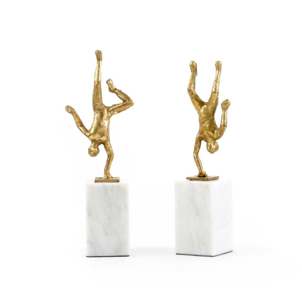 Handstand Statue (Pair) - Gold Leaf