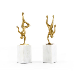 Handstand Statue (Pair) - Gold Leaf