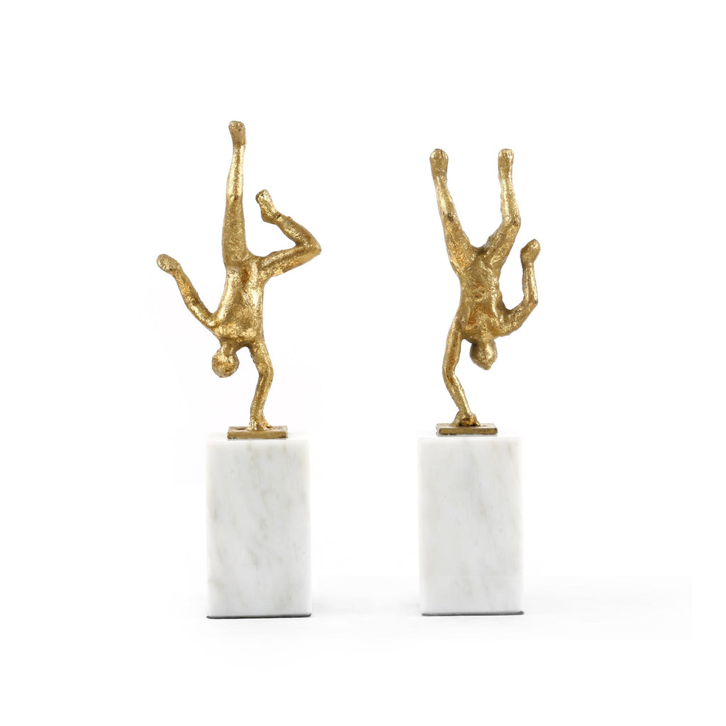 Handstand Statue (Pair) - Gold Leaf