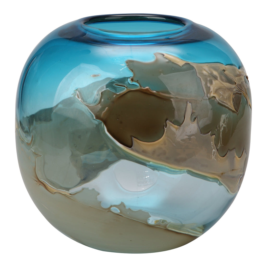 Mystic Blue Vase, Blue, Globe