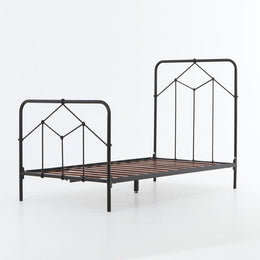 Casey Iron Twin Bed-Black by Four Hands