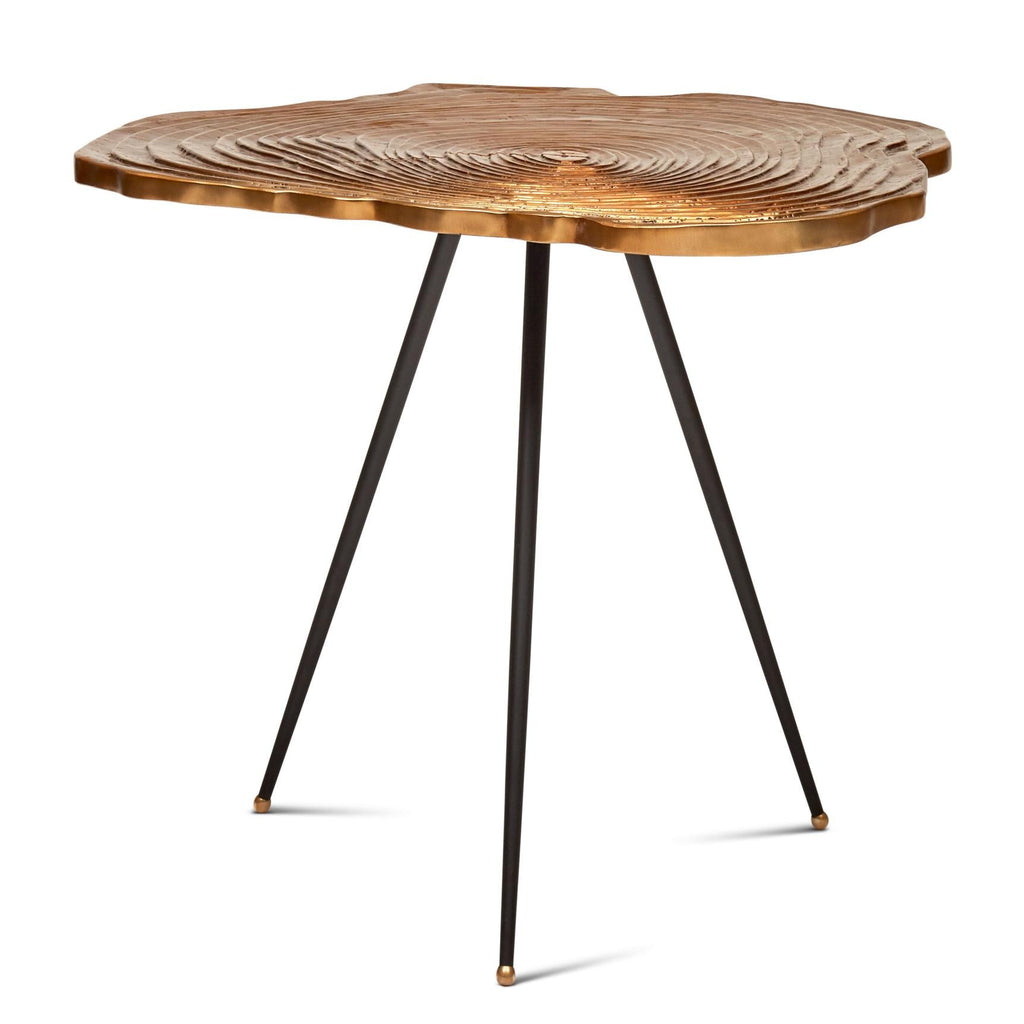 Easton Slab End Table - Brass